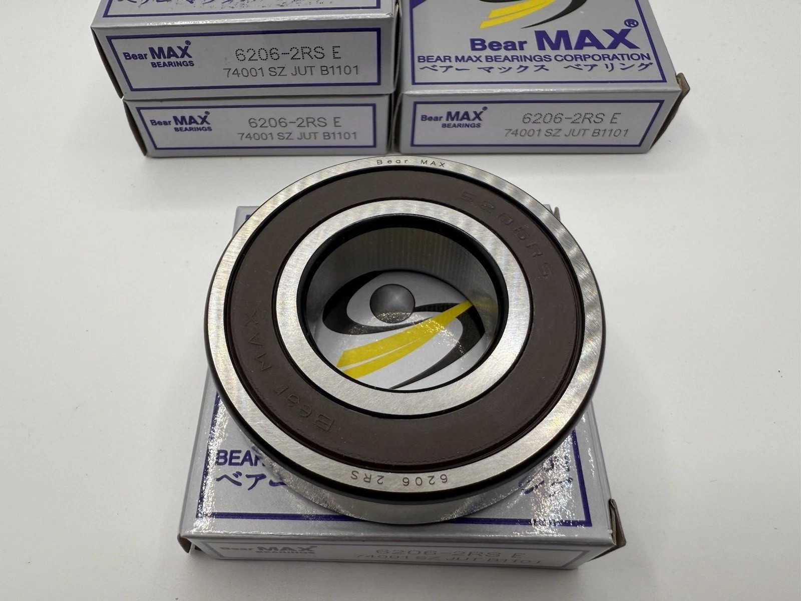 4 pcs BearMAX 6206-2RS 30x62x16mm Rubber Seal Deep Groove Ball Bearings 62062RS