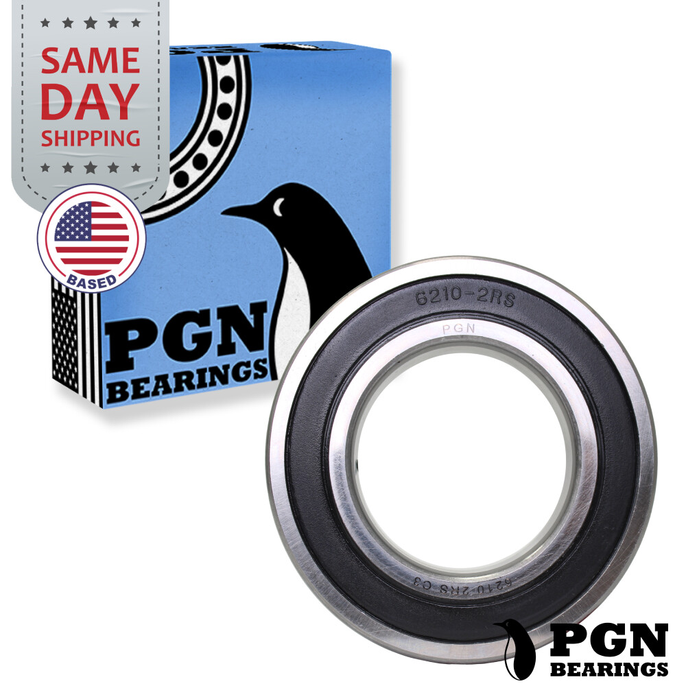 6210-2RS Premium Rubber Seal Ball Bearing C3 EMQ, 50x90x20, 6210 2RS 6210rs