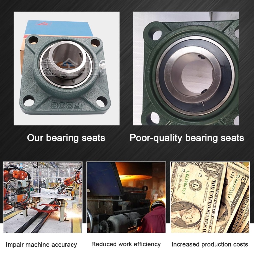 UCF METRIC FLANGED PILLOW BLOCK SELF LUBE BEARING UNIT UCF305~310 BORE 25mm~50mm