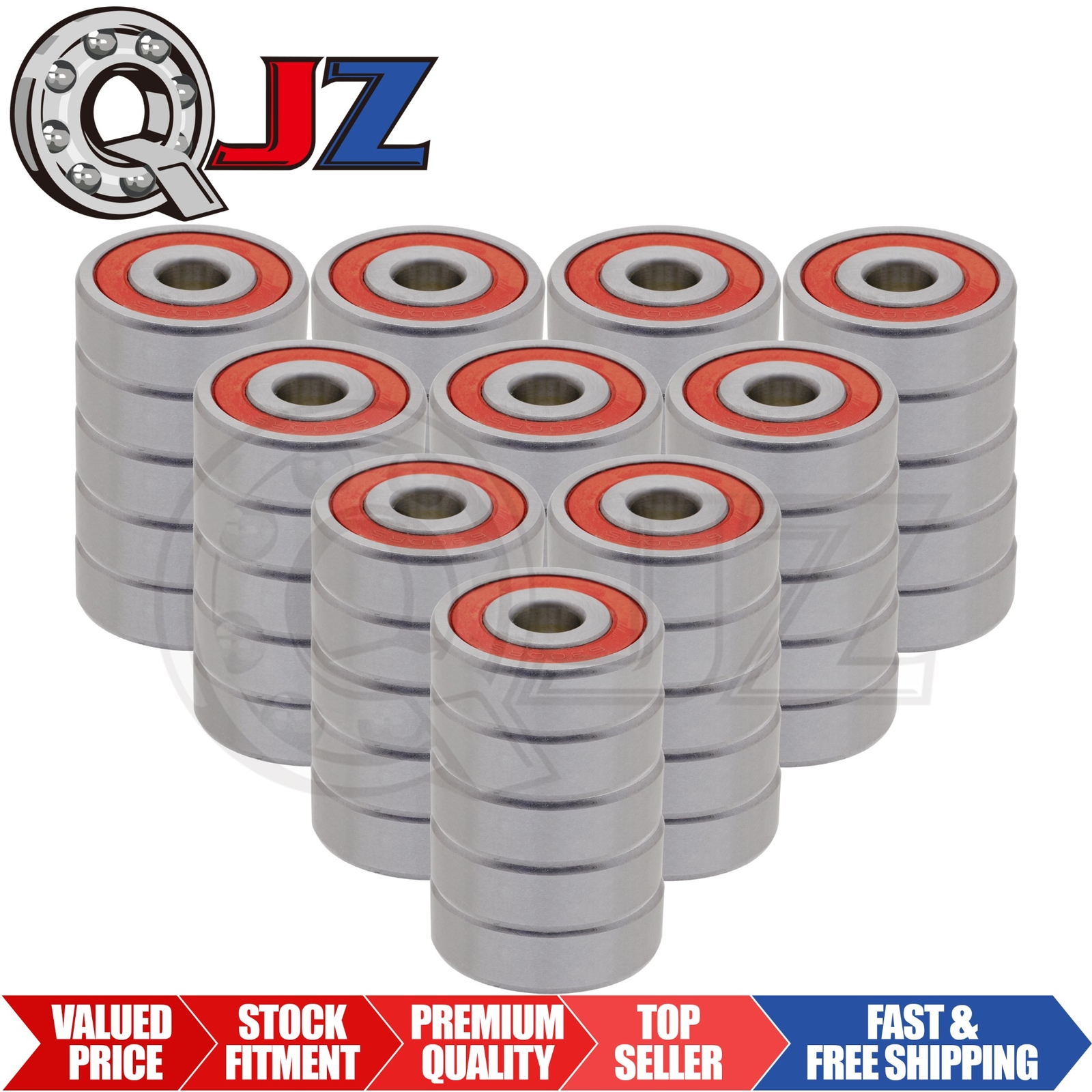 [Qty.50] 6300-2RS Deep Groove/Radial Ball Bearing [10mm Bore x 35mm OD x 11mm W]