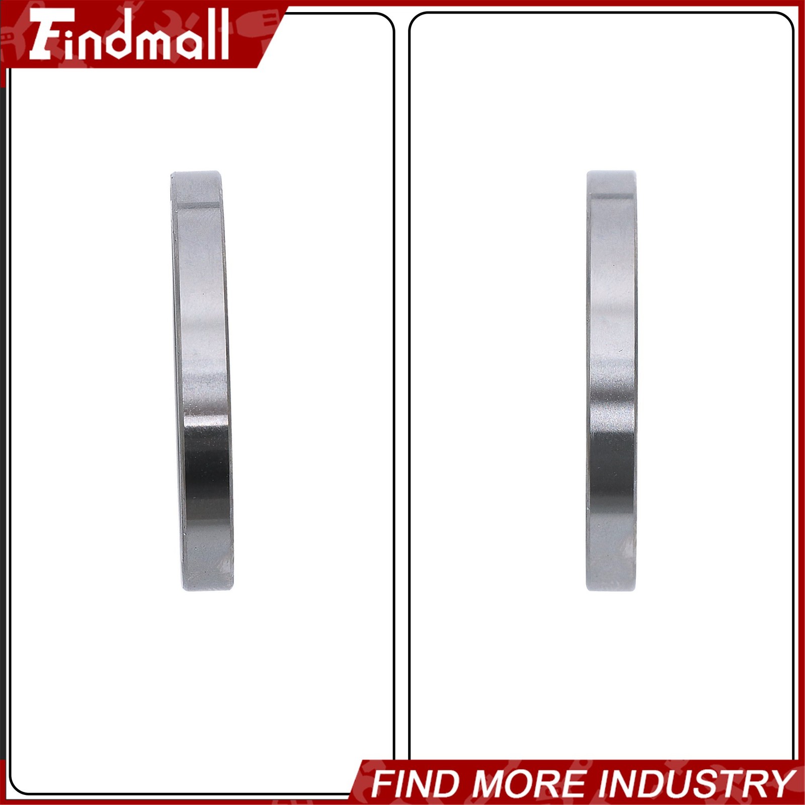 Findmall 10pcs 6708-2RS Ball Bearings 40x50x6mm Double Sealed Pre-Lubricated