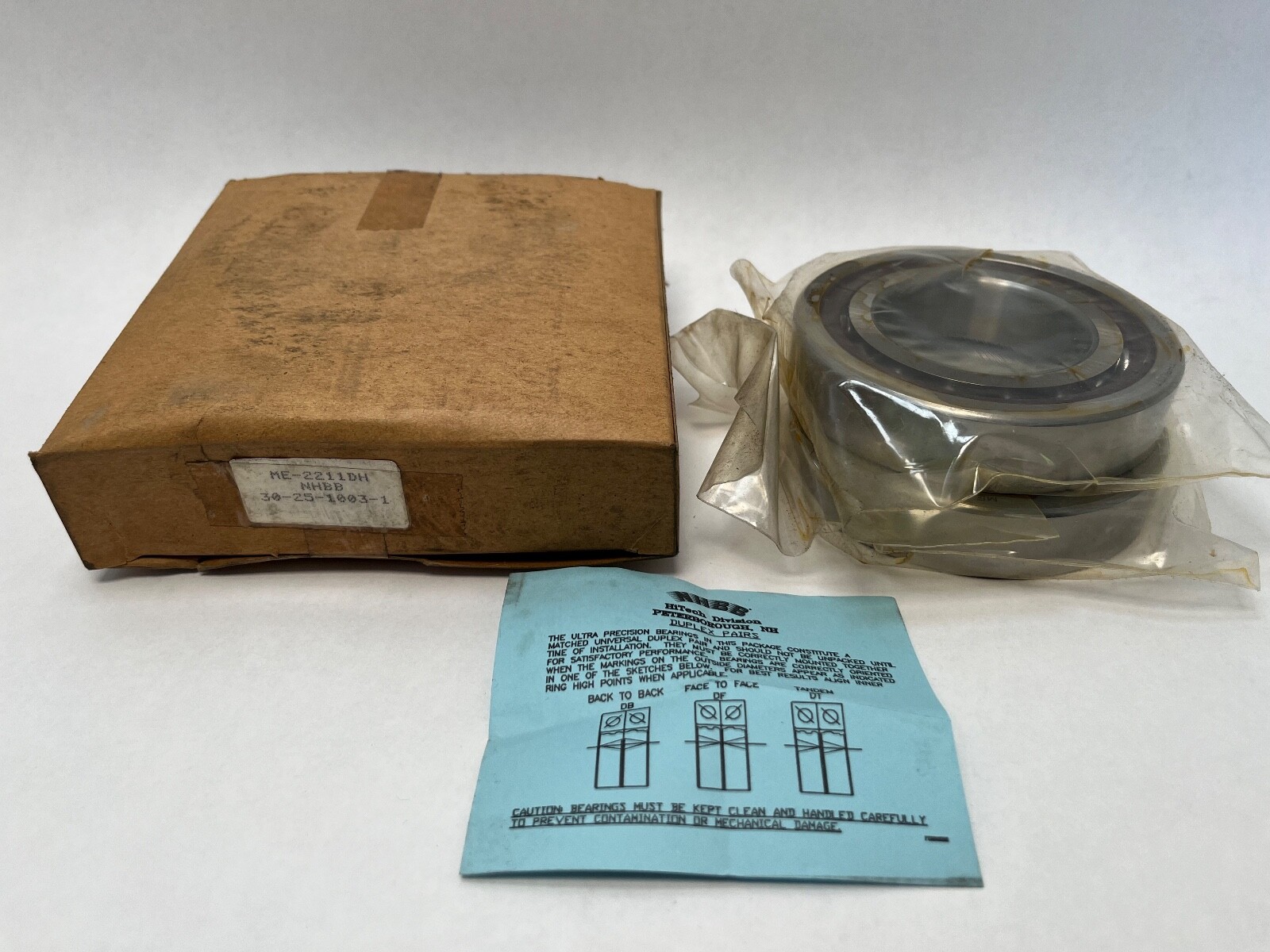 NHBB ME2211DH Angular Bearing 55x100x21mm ME-2211-DUH 7211-C-TPA-P4-DUH USA 2Pcs