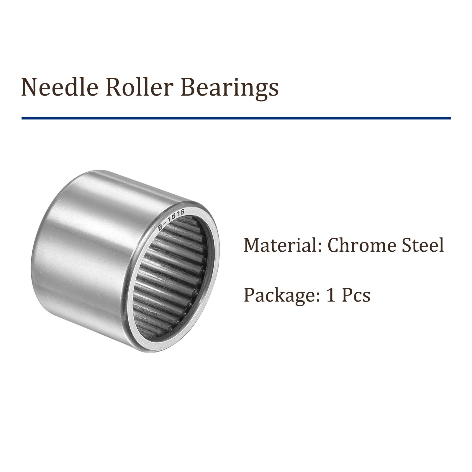 B1616 Needle Roller Bearings 1 Inch x 1-1/4 Inch x 1 Inch Chrome Steel