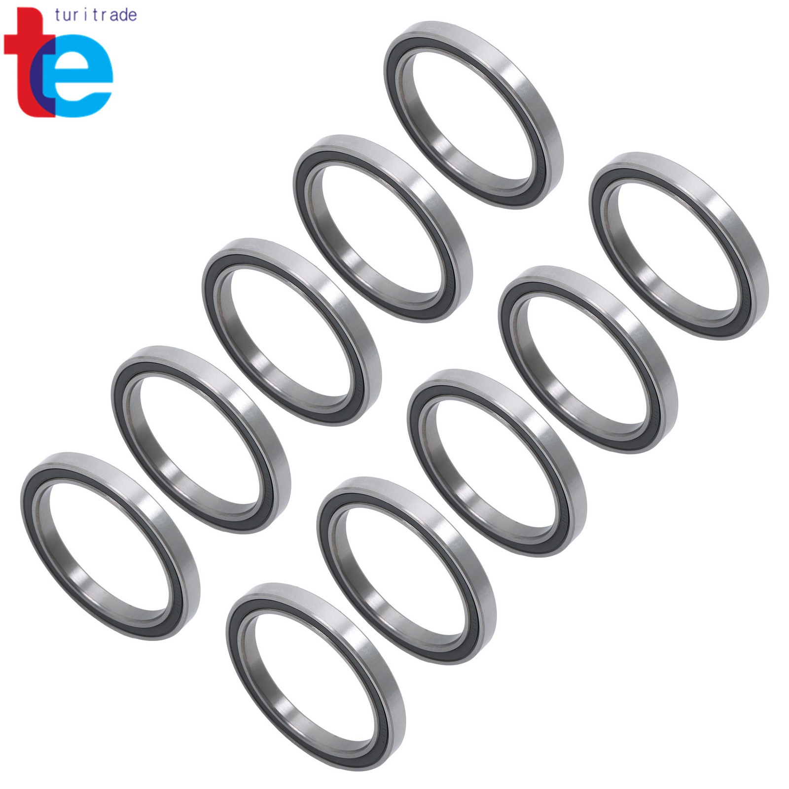 10pcs 6810-2RS Sealed Ball Bearings 50x65x7mm Pre-Lubricated Industrial
