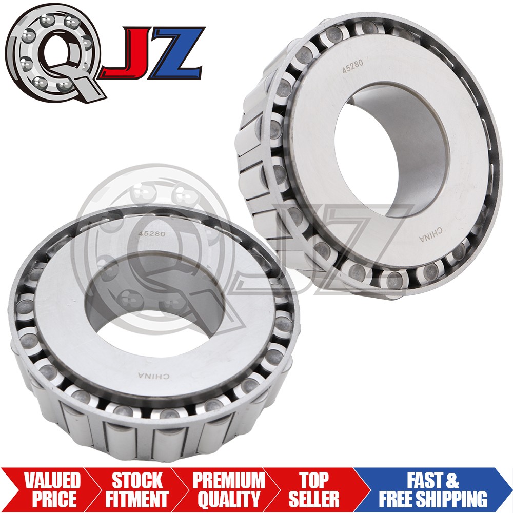 [2-Pack] 45280 Tapered Roller Bearing Single Cone [2-3/4 in Bore x 1.56 in W]