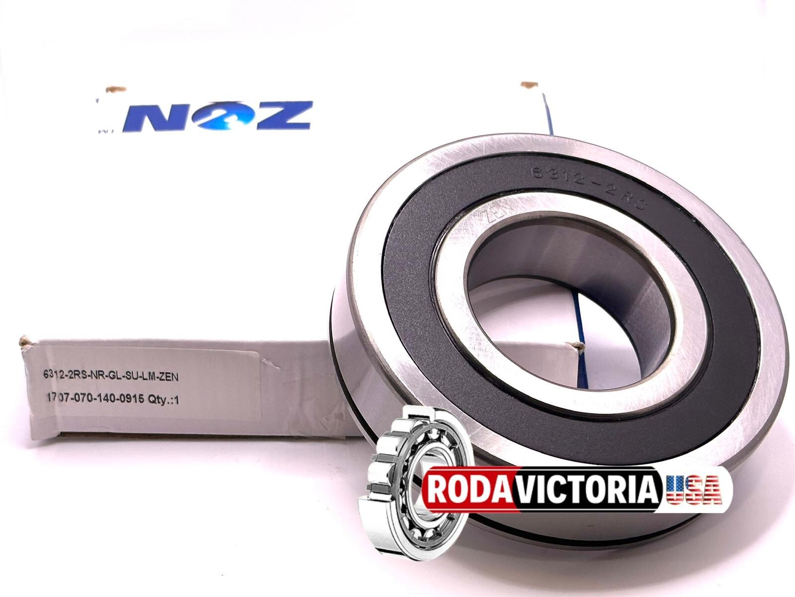 ZEN 6312 2RS DEEP GROOVE BALL BEARING, RUBBER SEALED 60x130x31mm