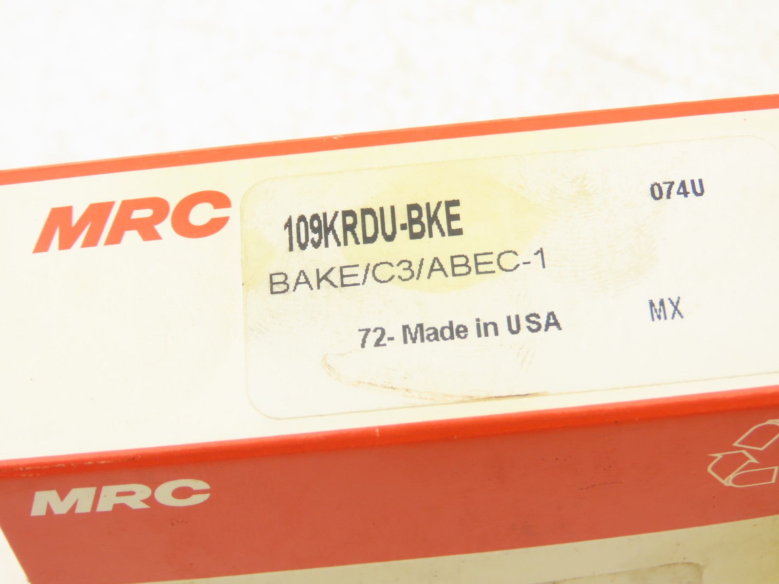 MRC 109KRDU-BKE Ball Bearing High Precision 45mm ID x 75mm OD x 16mm Width