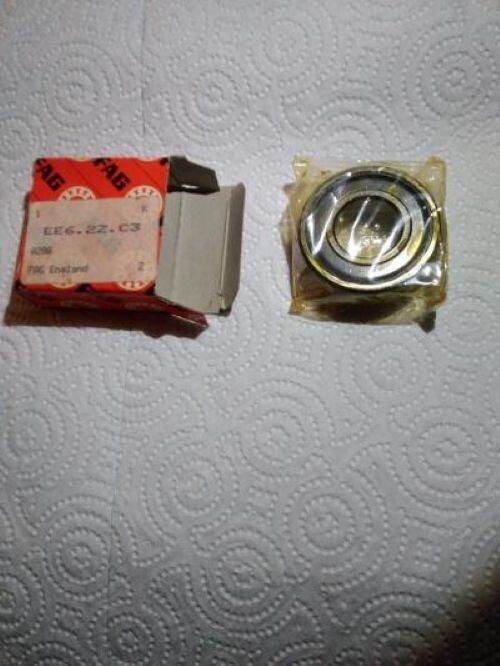 (2) F.A.G. Deep Groove Ball Bearings No. EE6.2Z.C3 Made in England Never Opened