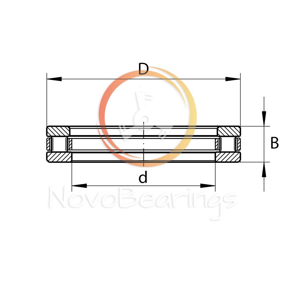 81111T2 Thrust Cylindrical Roller Bearing 55x78x16 mm. by NTN brand