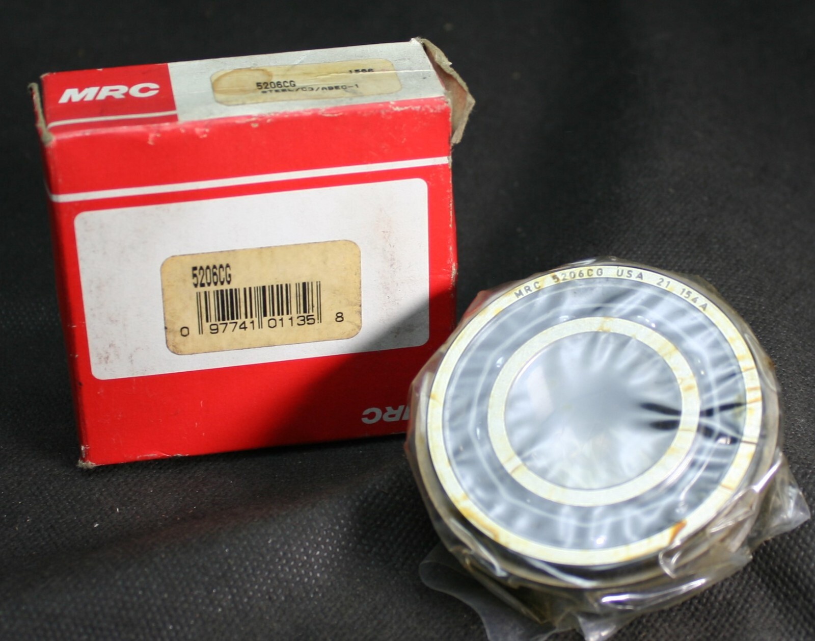 One (1) MRC 5206 CG C3 Angular Contact Bearing Snap Ring 30MM ID USA