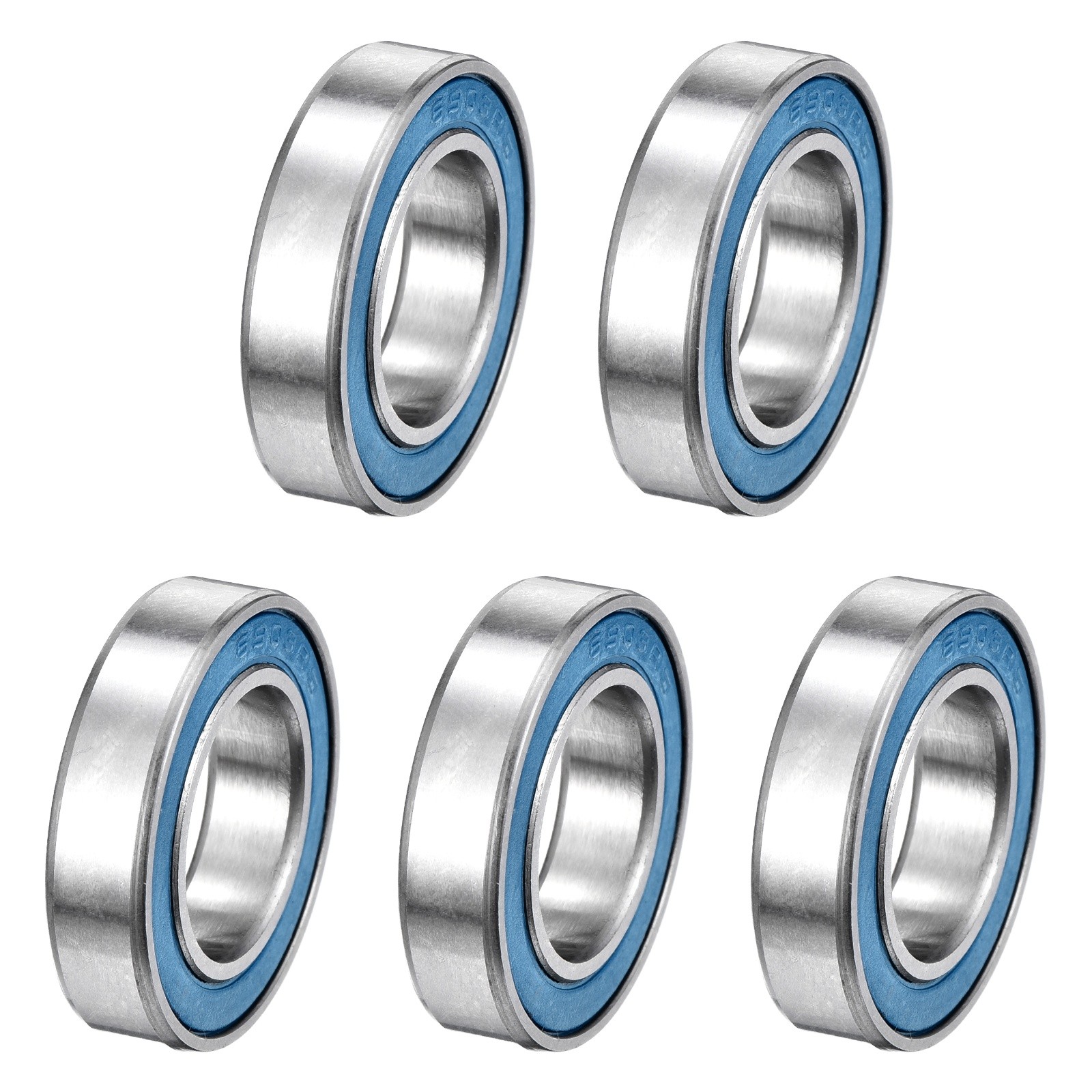5 Pcs 17x30x7mm 6903-2RS Deep Groove Bearing Double Sealed Chrome Steel ABEC-7