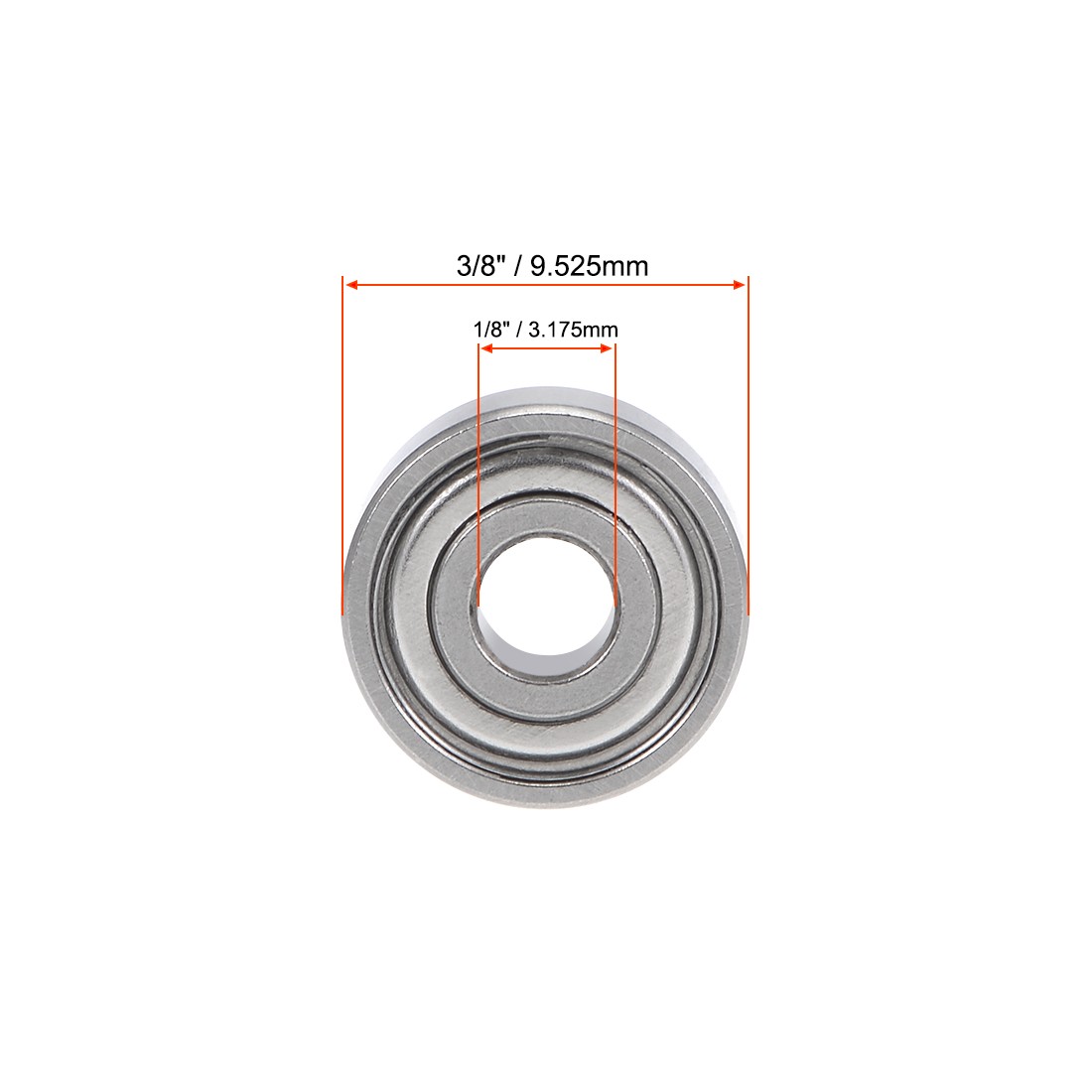 20pcs – R2ZZ Deep Groove Ball Bearing 1/8″x3/8″x5/32″ Shielded Z2 Lever Bearings
