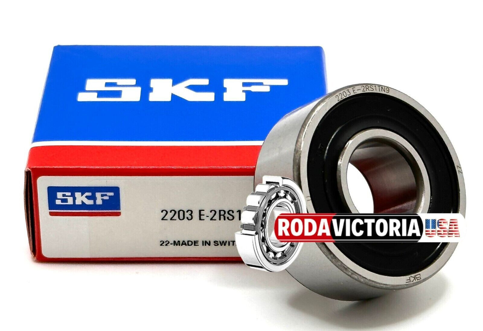 SKF 2203 E 2RS1 TN9 SELF ALIGNING BALL BEARING, RUBBER SEALED 17x40x16mm