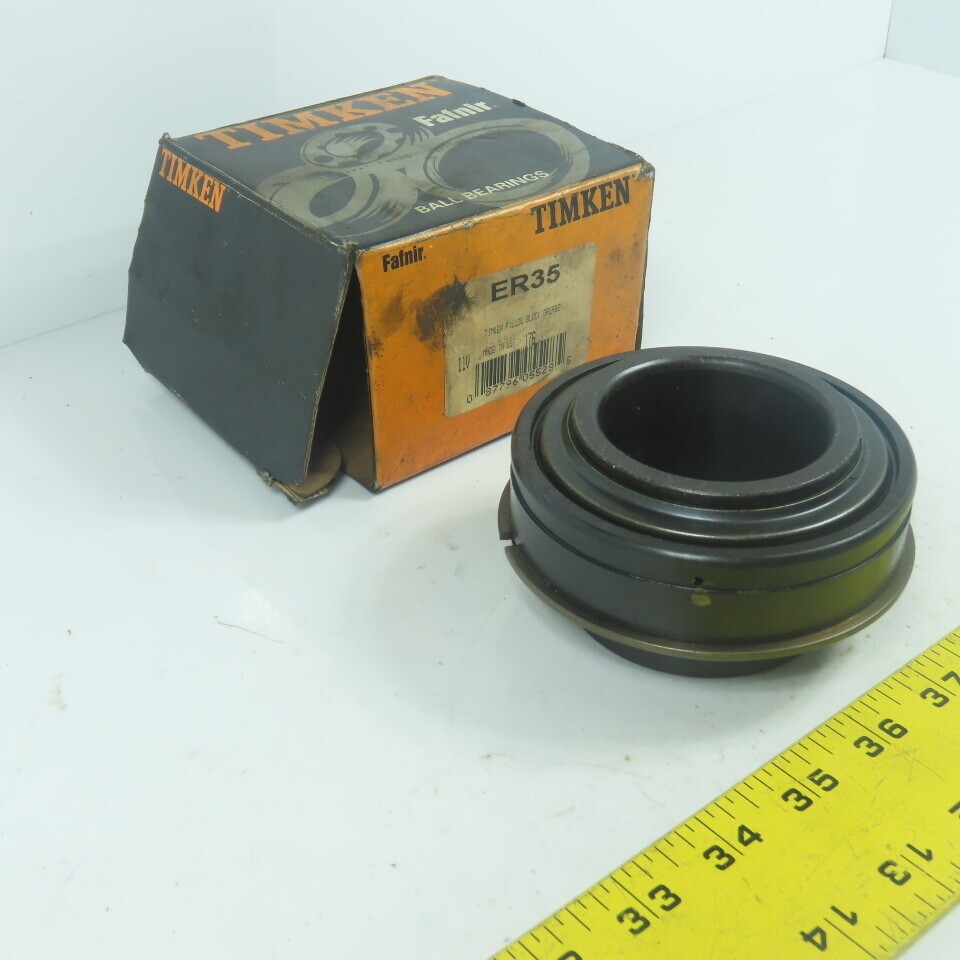 Timken Fafnir ER35 Wide Inner Ring Setscrew Locking Ball Bearings 2-3/16″ Bore
