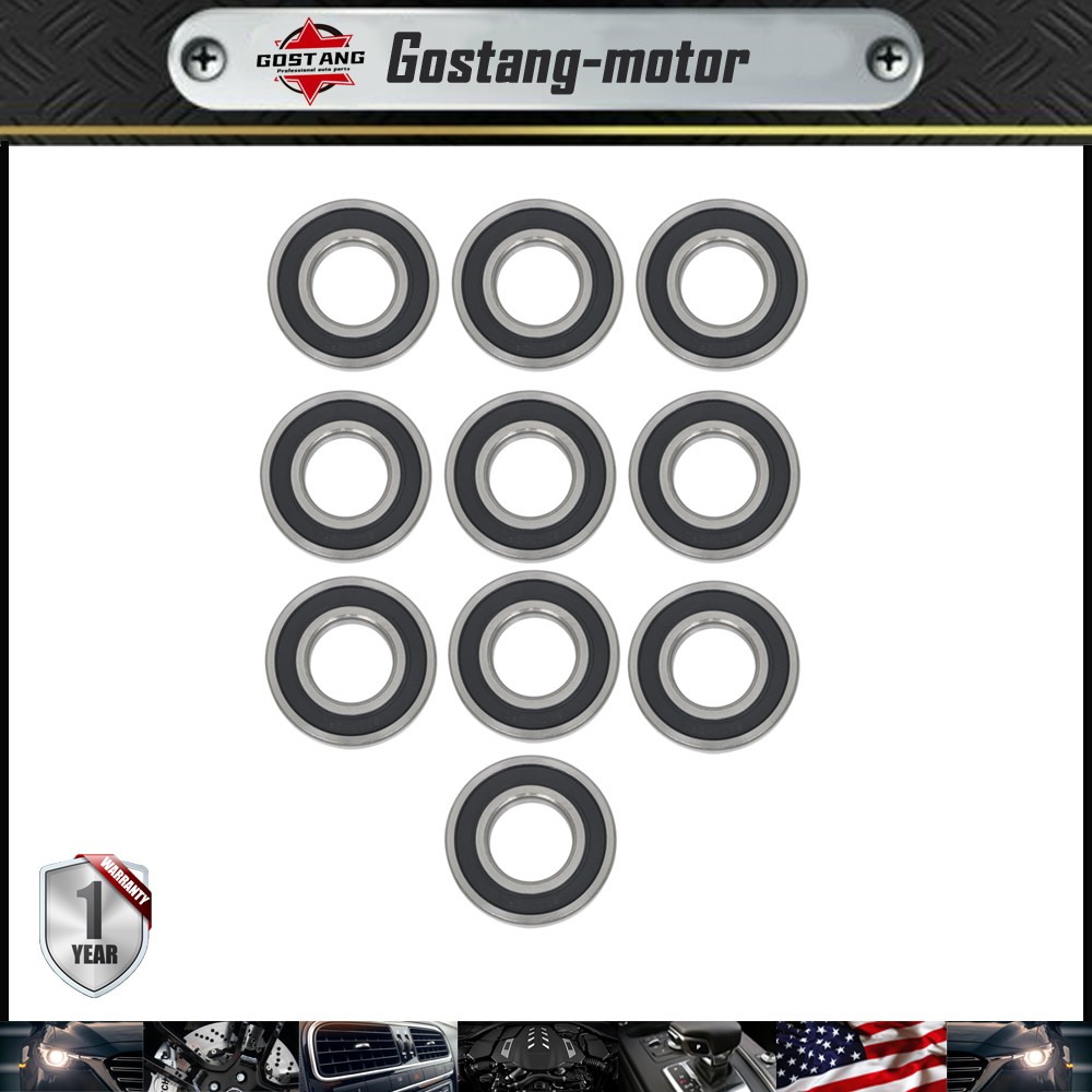 6207-2RS Deep Groove Ball Bearings 10pcs 35x72x17mm Set