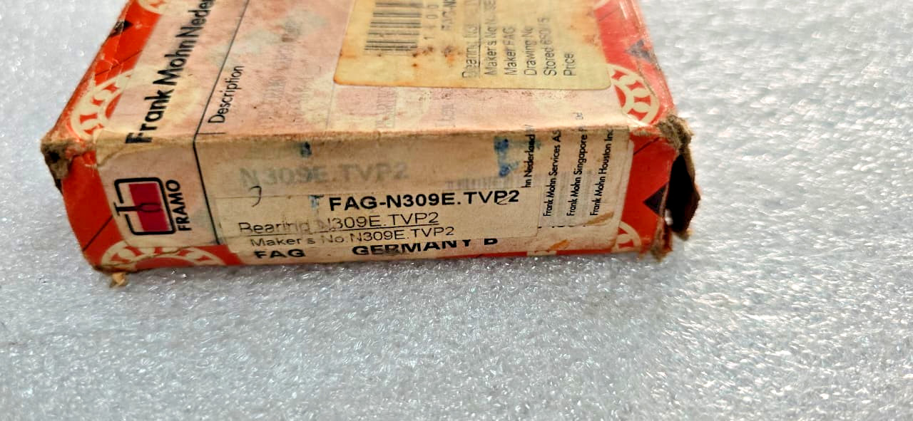 N 309 E TVP2 Cylindrical Roller BEARING 45x100x25 MM N309ETVP2 Fiber Cage FAG