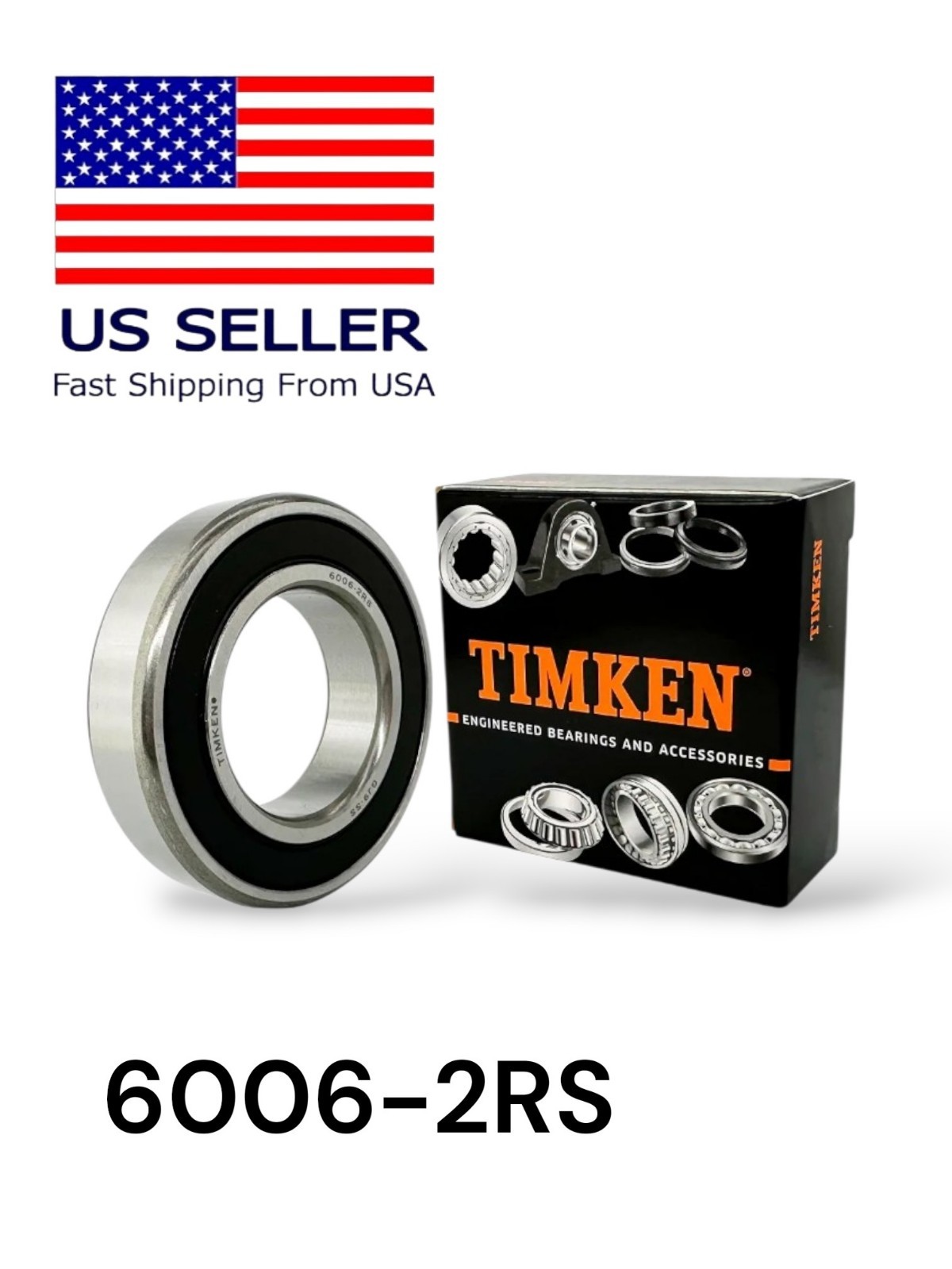 Qty 1 TIMKEN 6006-2RS 30X55X13MM Double Rubber Seal Ball Bearing US Shipper