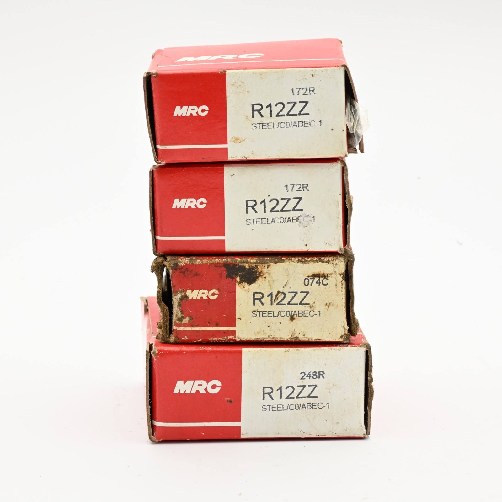 Lot of 4x MRC Ball Bearing R12ZZ 3/4″ Bore, 1-5/8″ OD, 5/16″ Wd