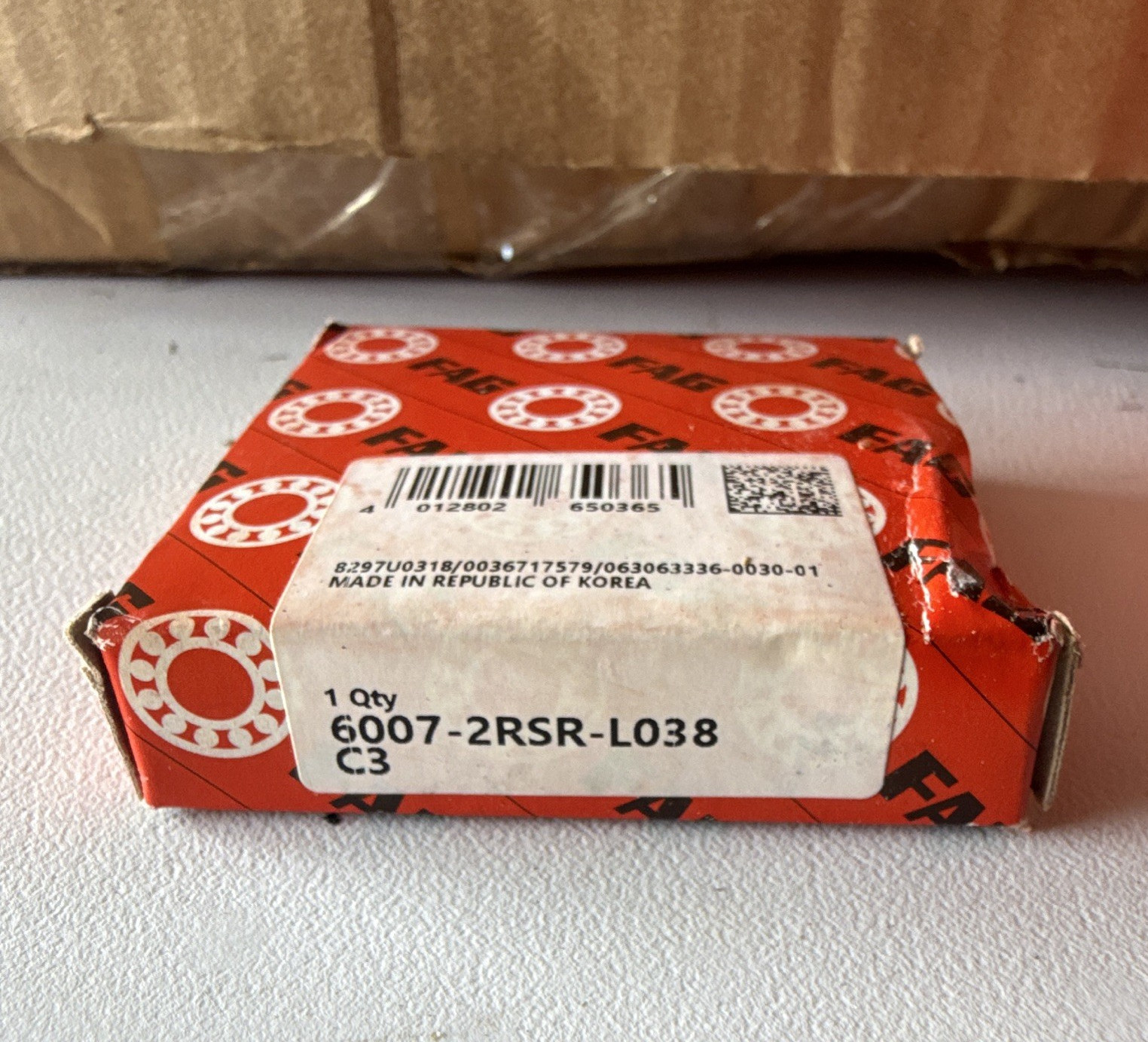FAG 6007-2RSR-L038 C3 Ball Bearing 35mm Bore 62mm OD 14mm Steel