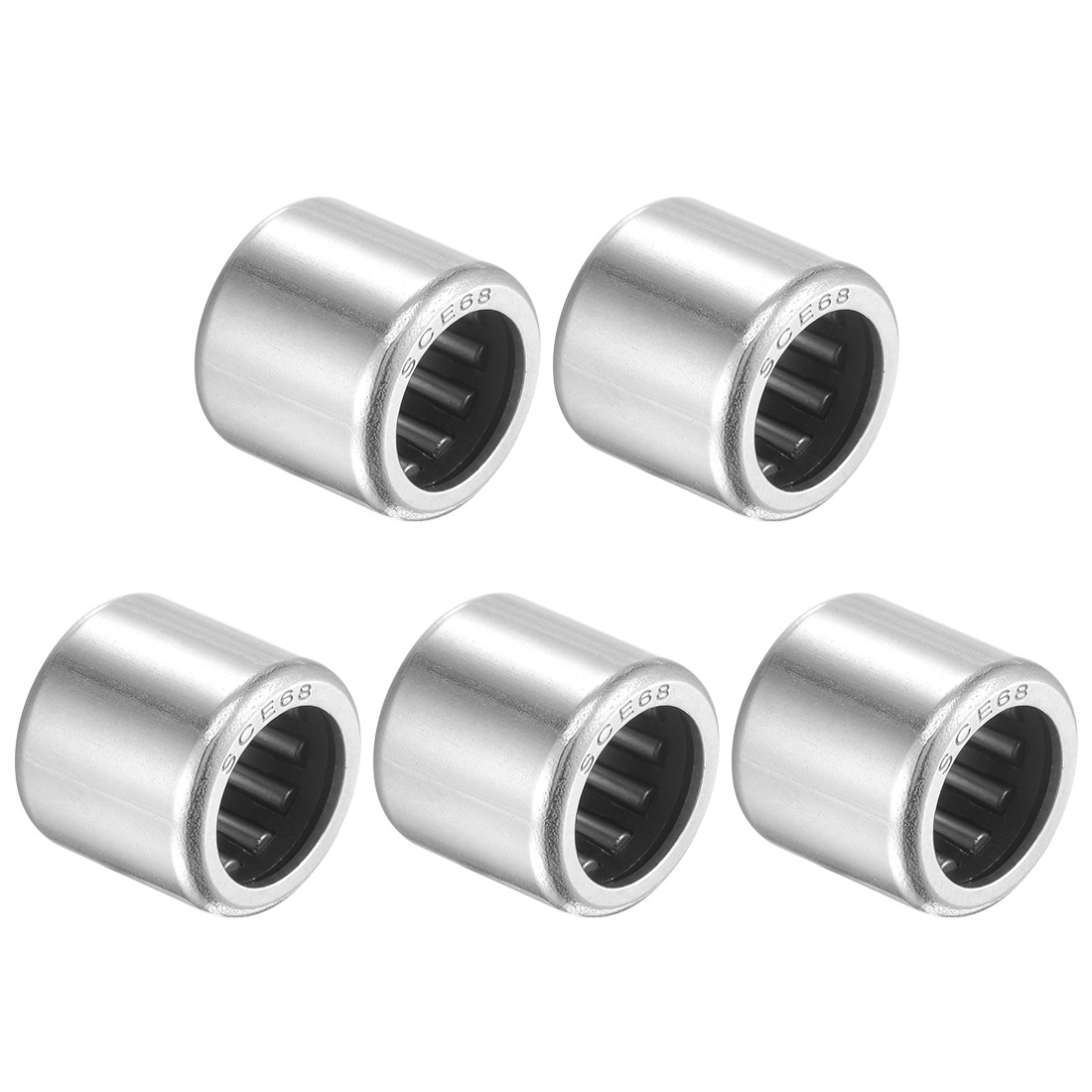 SCE68 Needle Roller Bearings 3/8″ x 9/16″ x 1/2″ Chrome Steel Open End 5Set