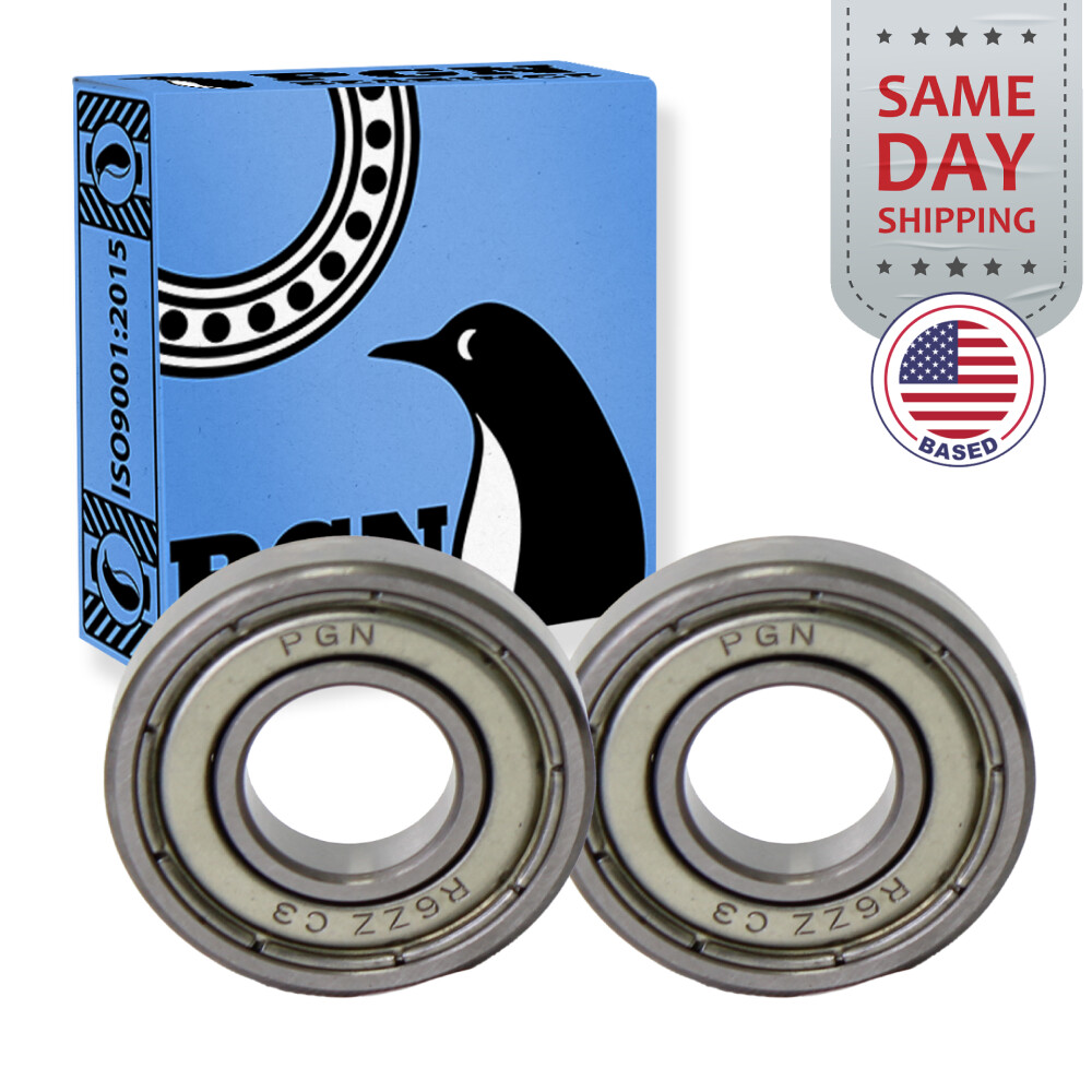 (2) R6-ZZ Premium Metal Shield Ball Bearing C3, 3/8″x7/8″x9/32″, R6z