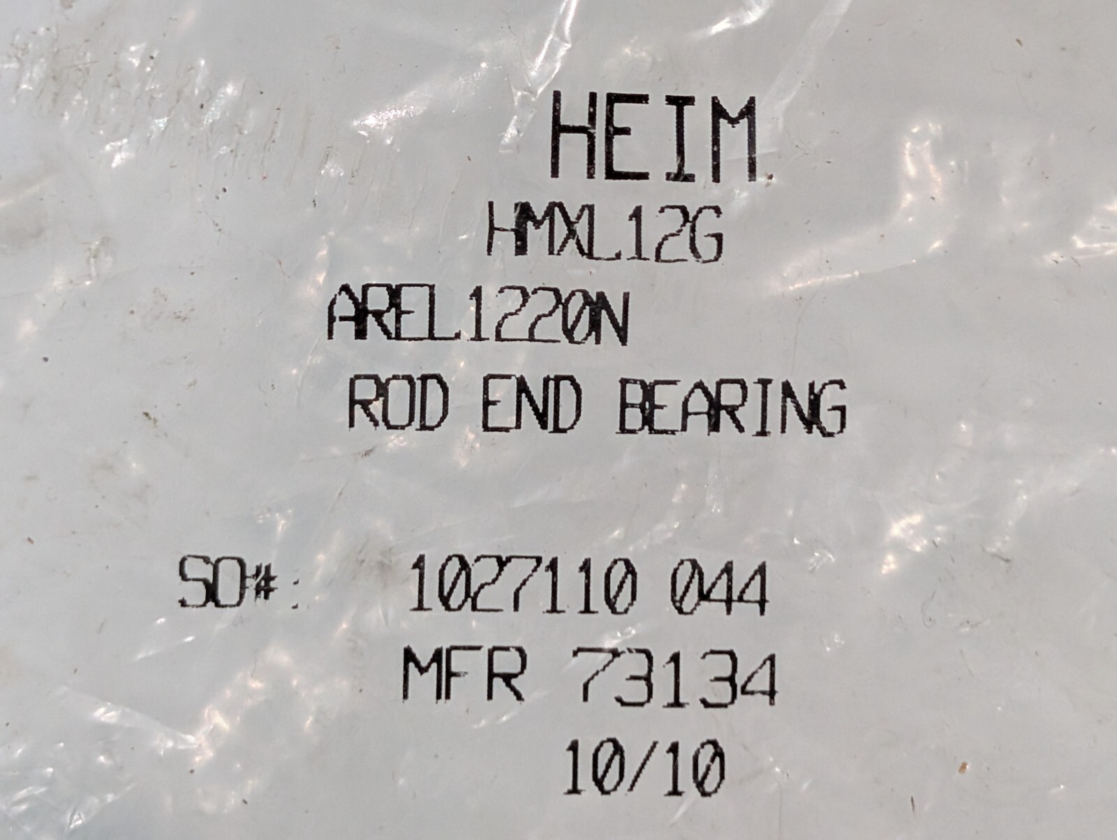Heim HMXL-12G Male Spherical Rod End Bearing, Bore 0.75″, Thread 0.875-14
