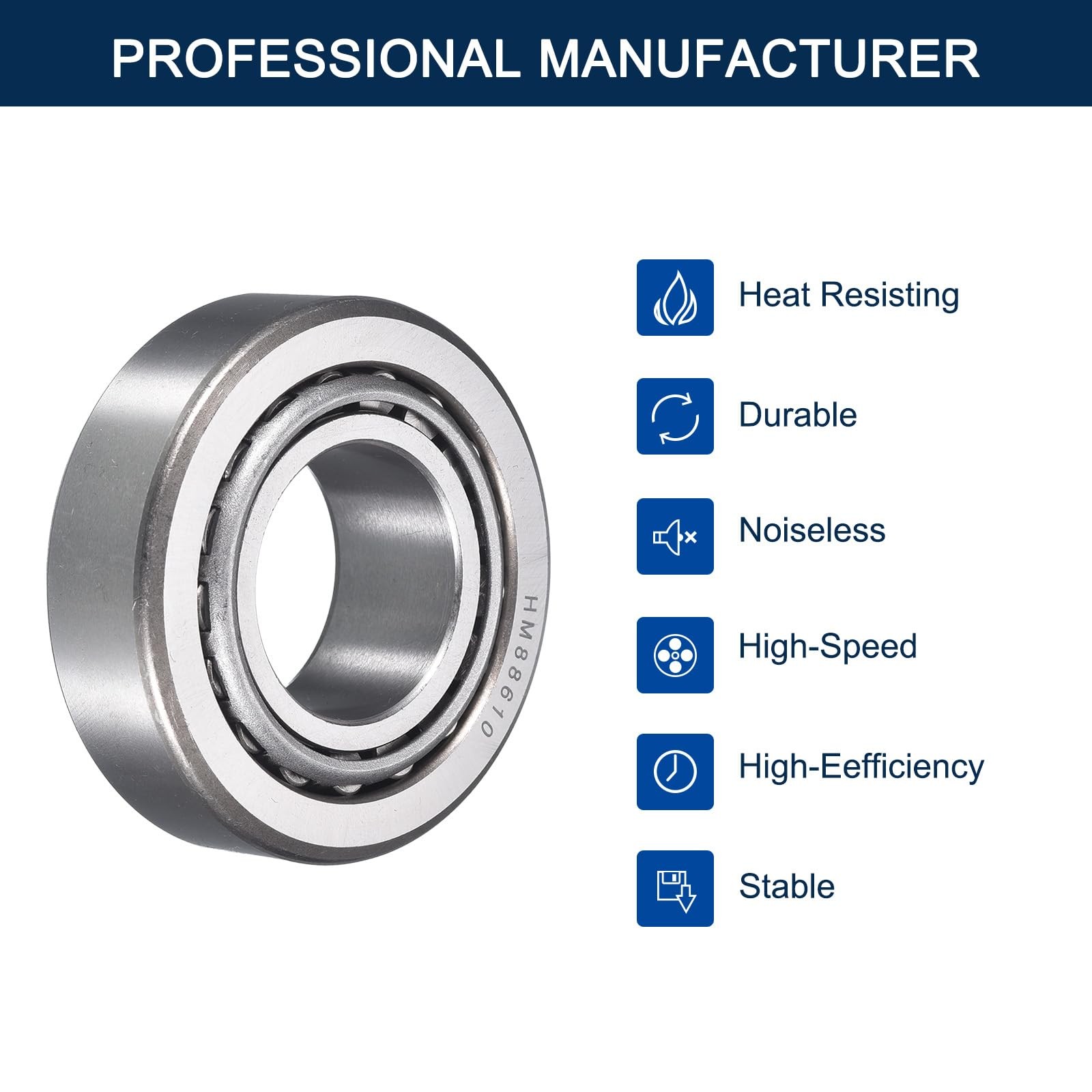 HIPicco 2 Pack HM88649/10 Tapered Roller Bearing Cone and Cup Set, 1.375″ Bor…