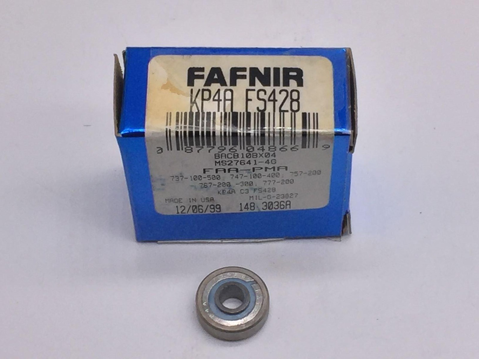 Torrington Fafnir KP4A-FS428 Ball Bearing, 1/4″ Bore