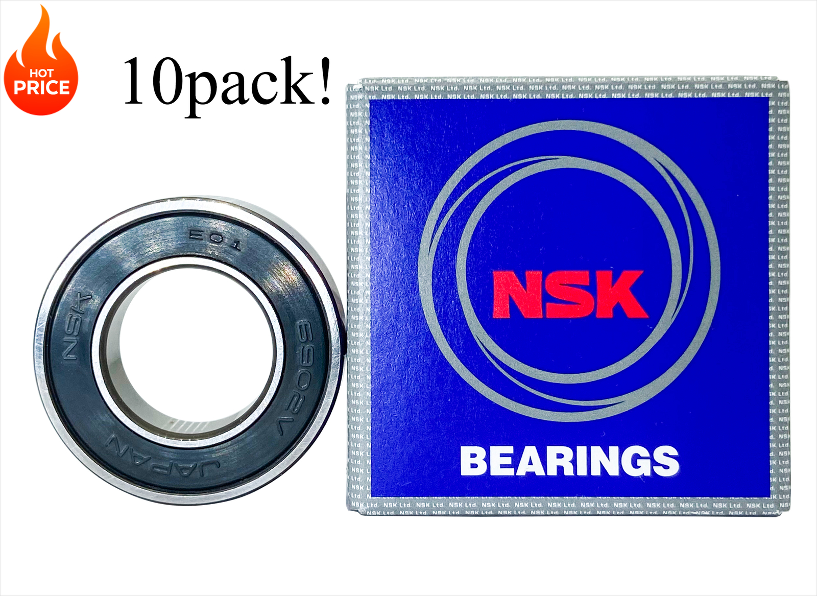 10PACK NSK 6902VV 6902-2RS 15X28X7MM Double Rubber Sealed Bearings 61902-2RS