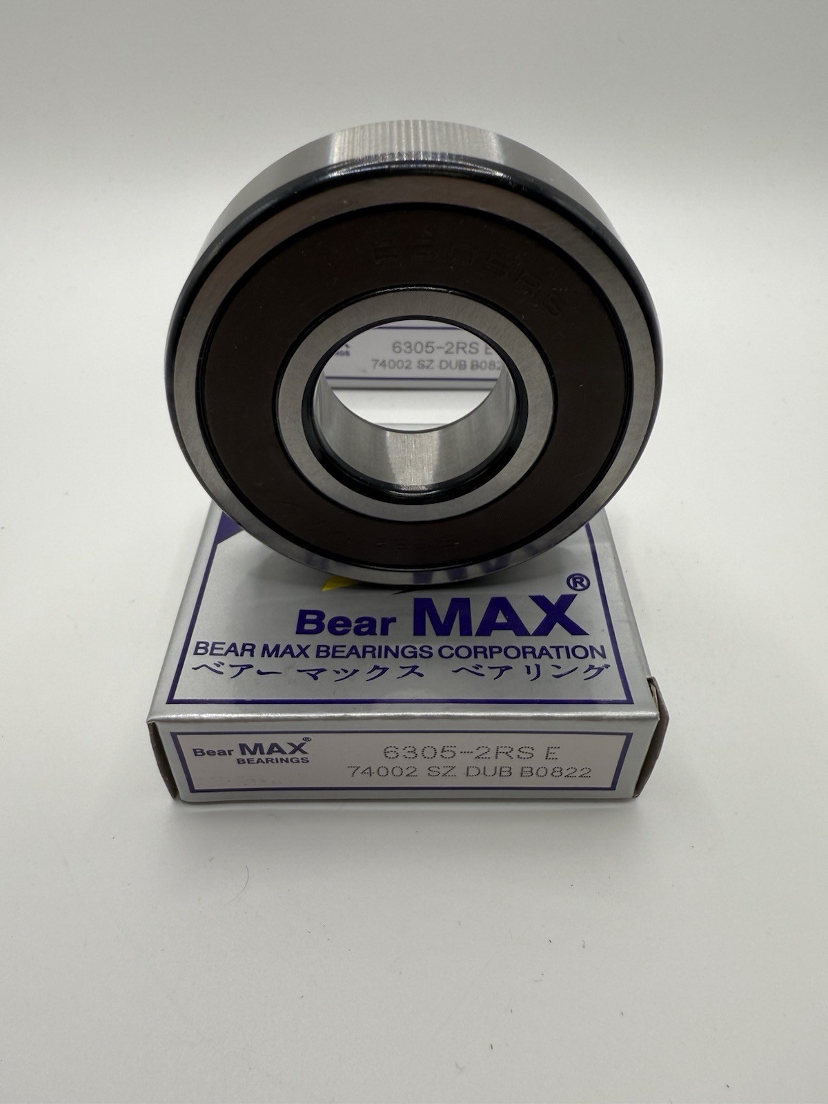 2 pc BearMAX 6305-2RS E 25x62x17mm Rubber Seal Deep Groove Ball Bearings 63052RS