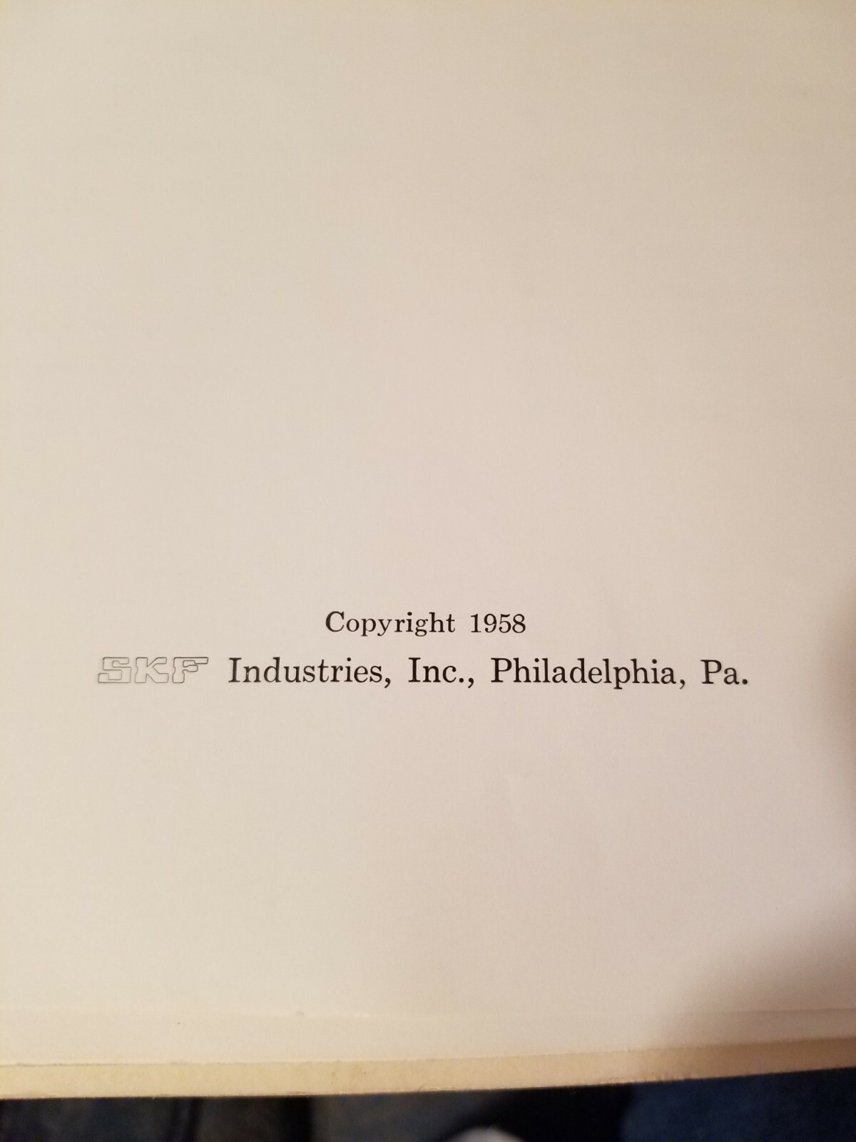 SKF Industries General Catalog 425 (1958) (Information 1950s-1980s)