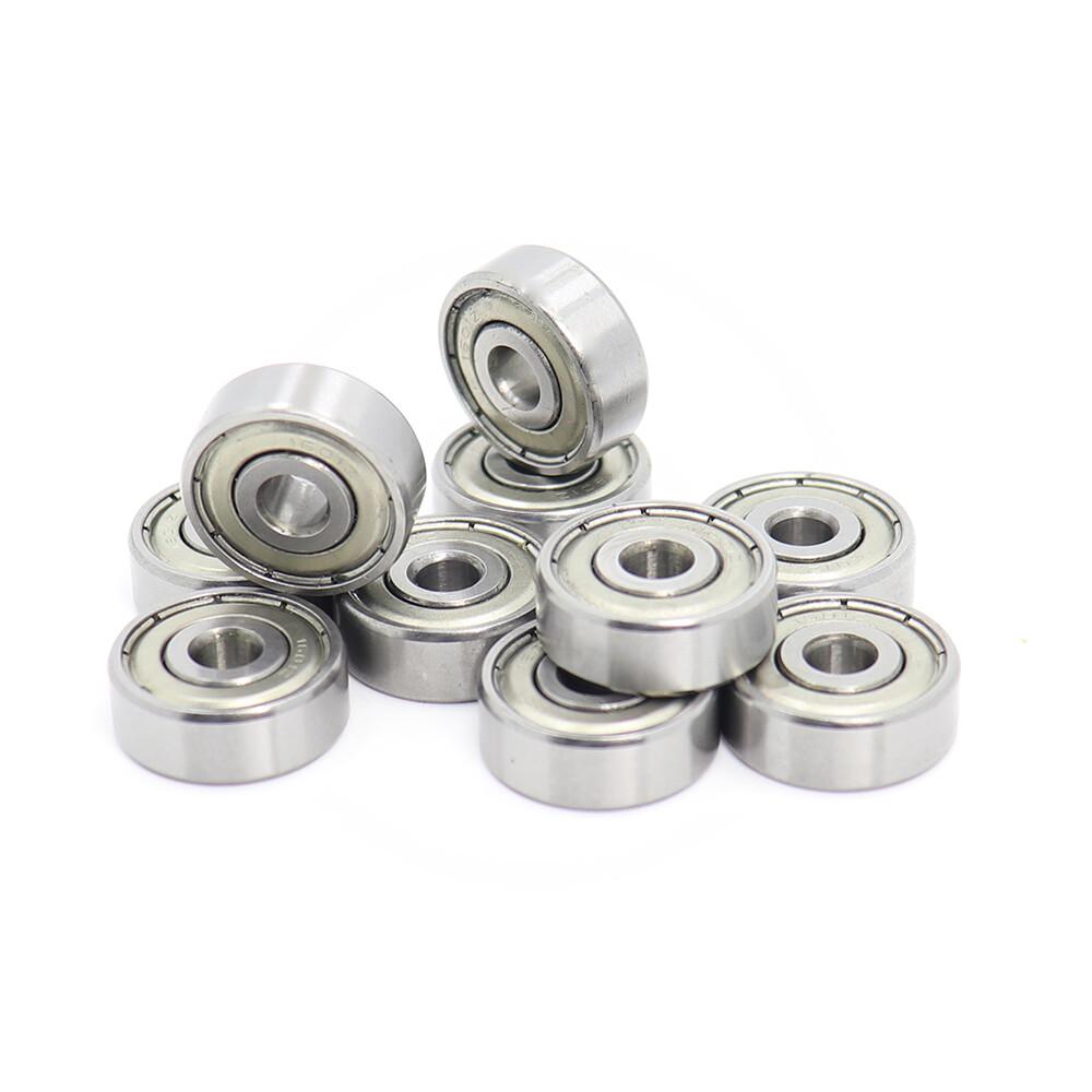 10Pcs – 1601ZZ 3/16″ X 11/16″ X 1/4″ Double Shield Ball Bearing Inch Bearings