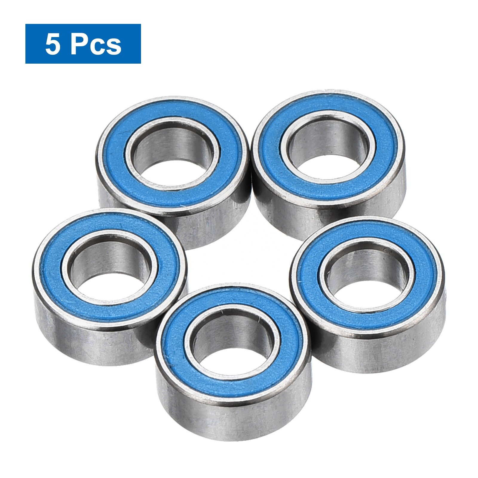 5 Pcs 3x6x2.5mm MR63-2RS Deep Groove Bearing Double Sealed Chrome Steel ABEC-7
