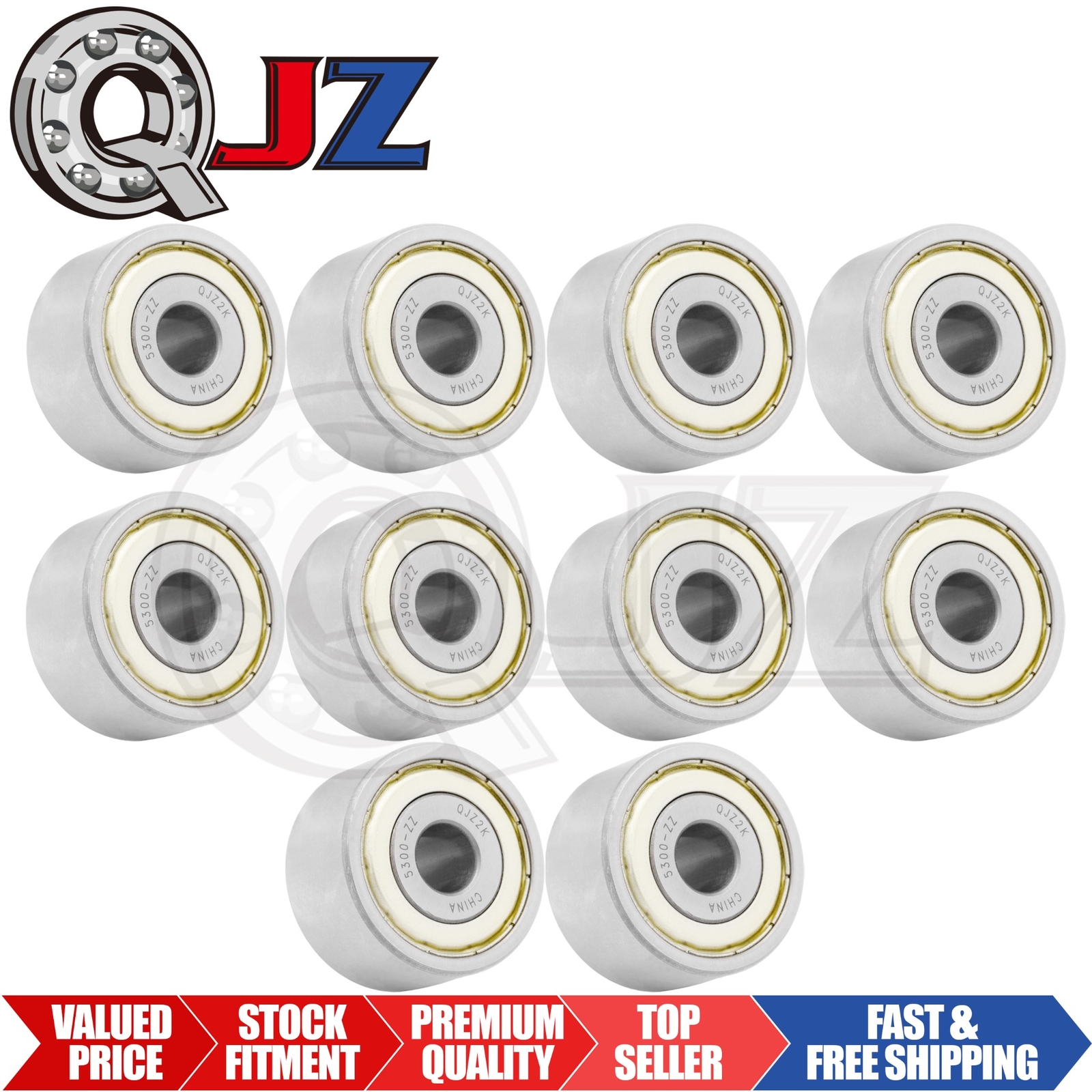 [Qty.10] 5300-ZZ Angular Contact Ball Bearing [10mm ID x 35mm OD x 19.05mm W]