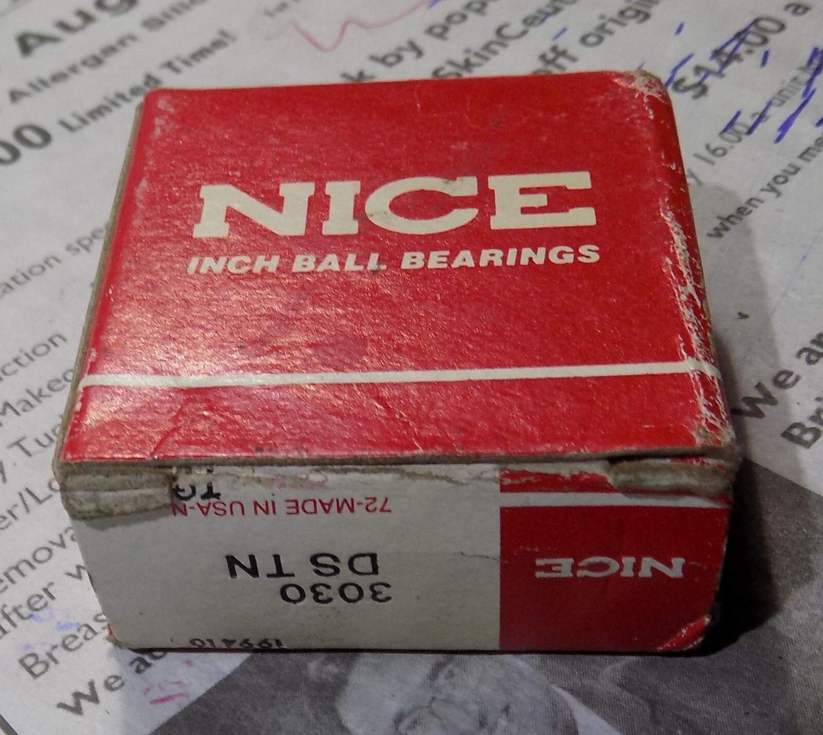 New NICE 3030 DS TNTG18 Steel Seal Ball Bearing 3/4″ ID X 1-5/8″ OD X 1/2″ Wide