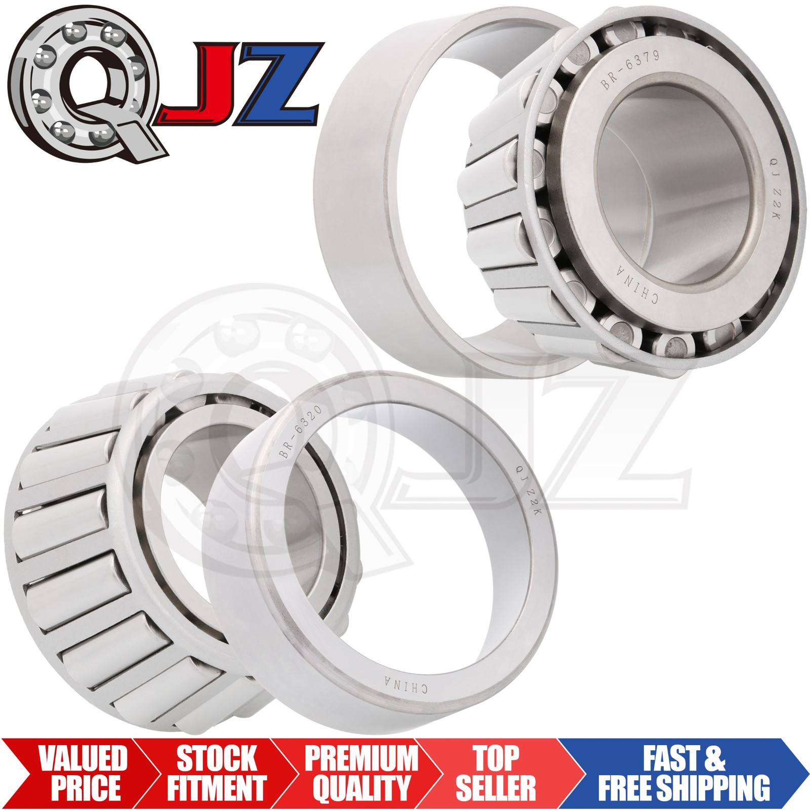 [Qty.2] 6320-6379 Tapered Roller Bearing Set Cup & Cone [2.5625″ ID x 2.125″ W]