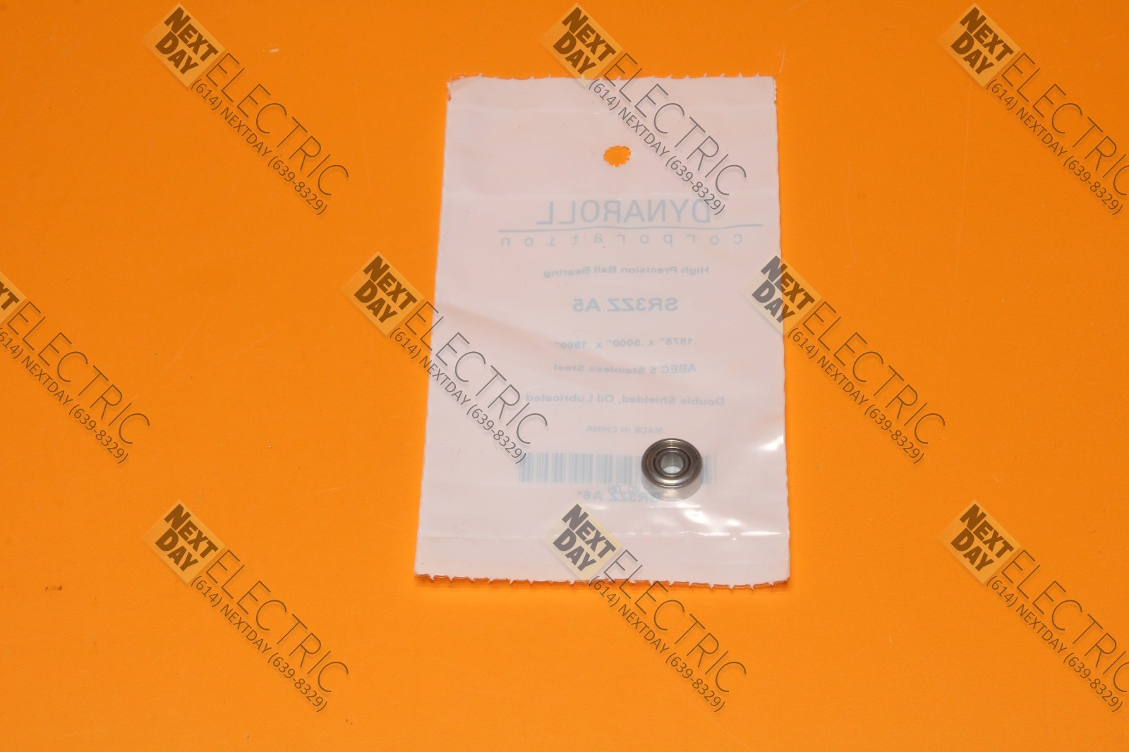 Dynaroll, SR3ZZ A5, Ball Bearing ABEC 5 Stainless Steel .1875x.5000x.1960