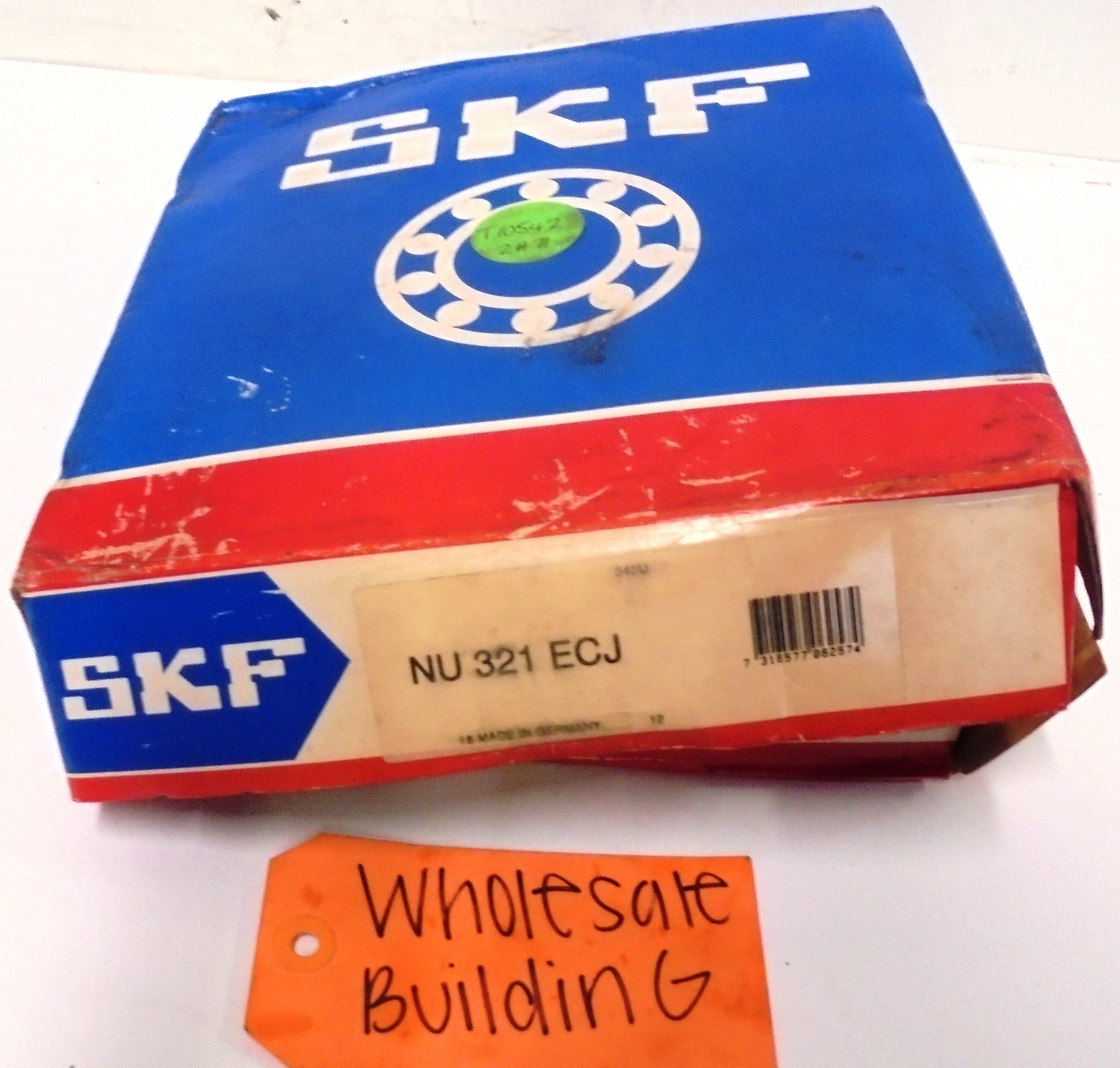 SKF, CYLINDRICAL ROLLER BEARING, NU 321 ECJ, 105 X 225 X 49 MM, MAX RPM 3800
