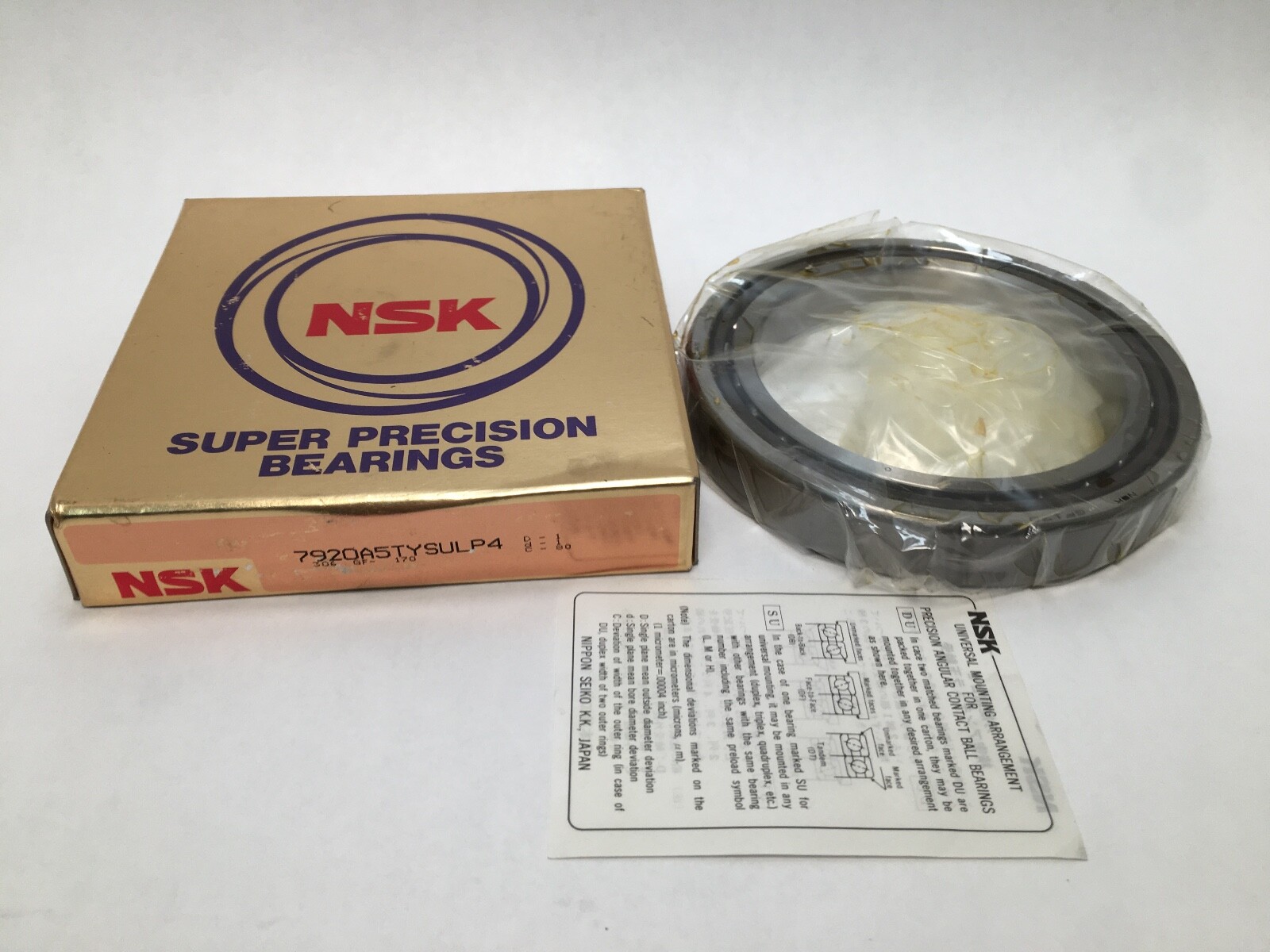 NSK 7920A5TYSULP4 Bearing 100x140x20 mm 7920-A5TY-SUL-P4 ABEC7 7920C England