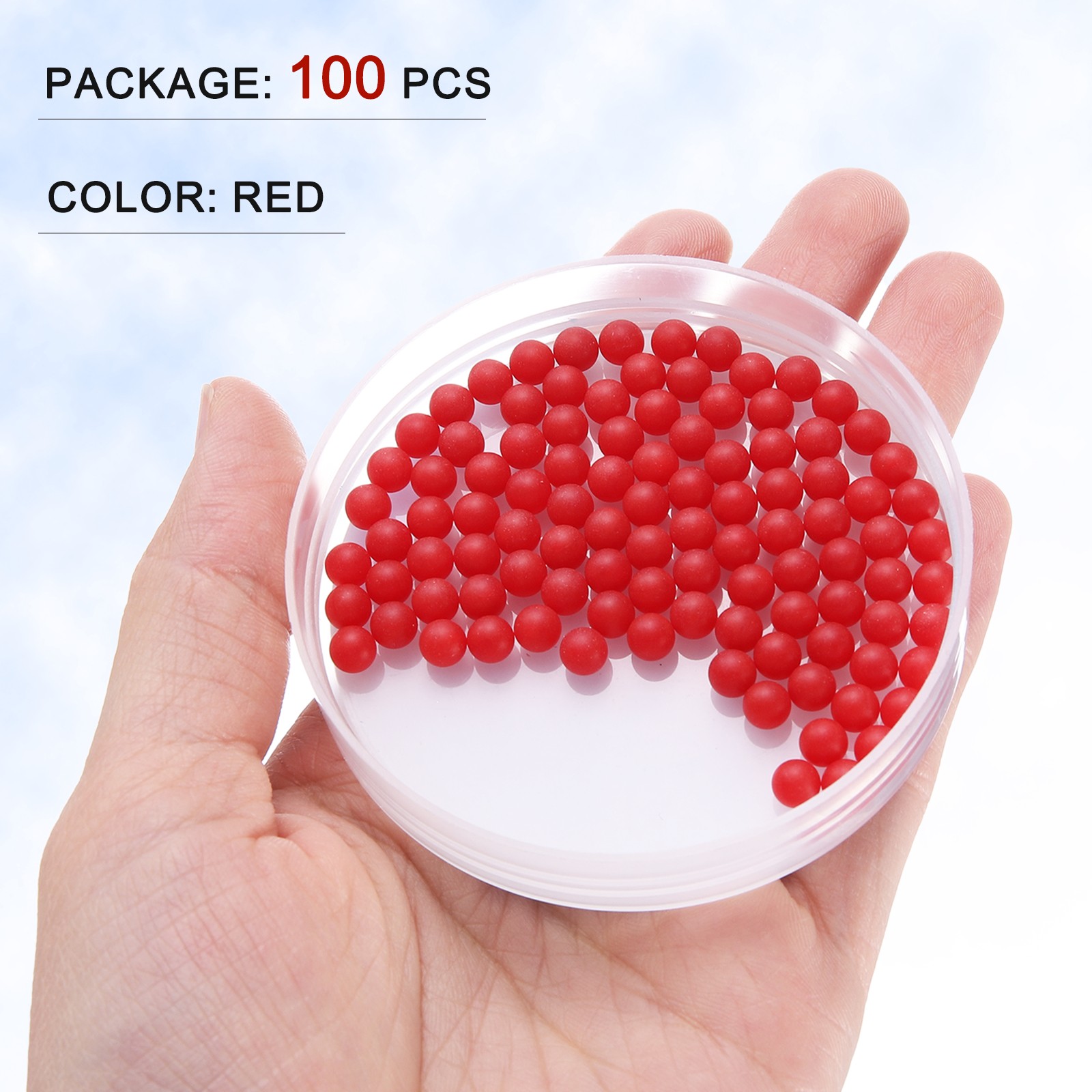 100pcs PP Plastic Bearing Balls 5mm Precision G2 Red for General Purpose