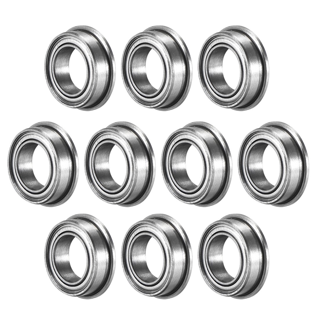 10x MF106ZZ Flanged Ball Bearings 6x10x3mm Double Metal Shielded Chrome Steel