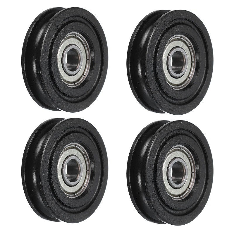 4pcs U608ZZ Nylon Pulley U-Groove Ball Bearing 8x40x10mm U Groove Roller Wheel