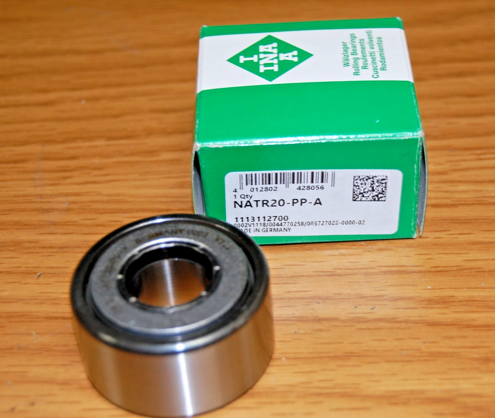 INA NATR20-PP-A Crowned Yoke Roller 20mm ID X 47mm OD X 25mm W Sealed NATR20PPA