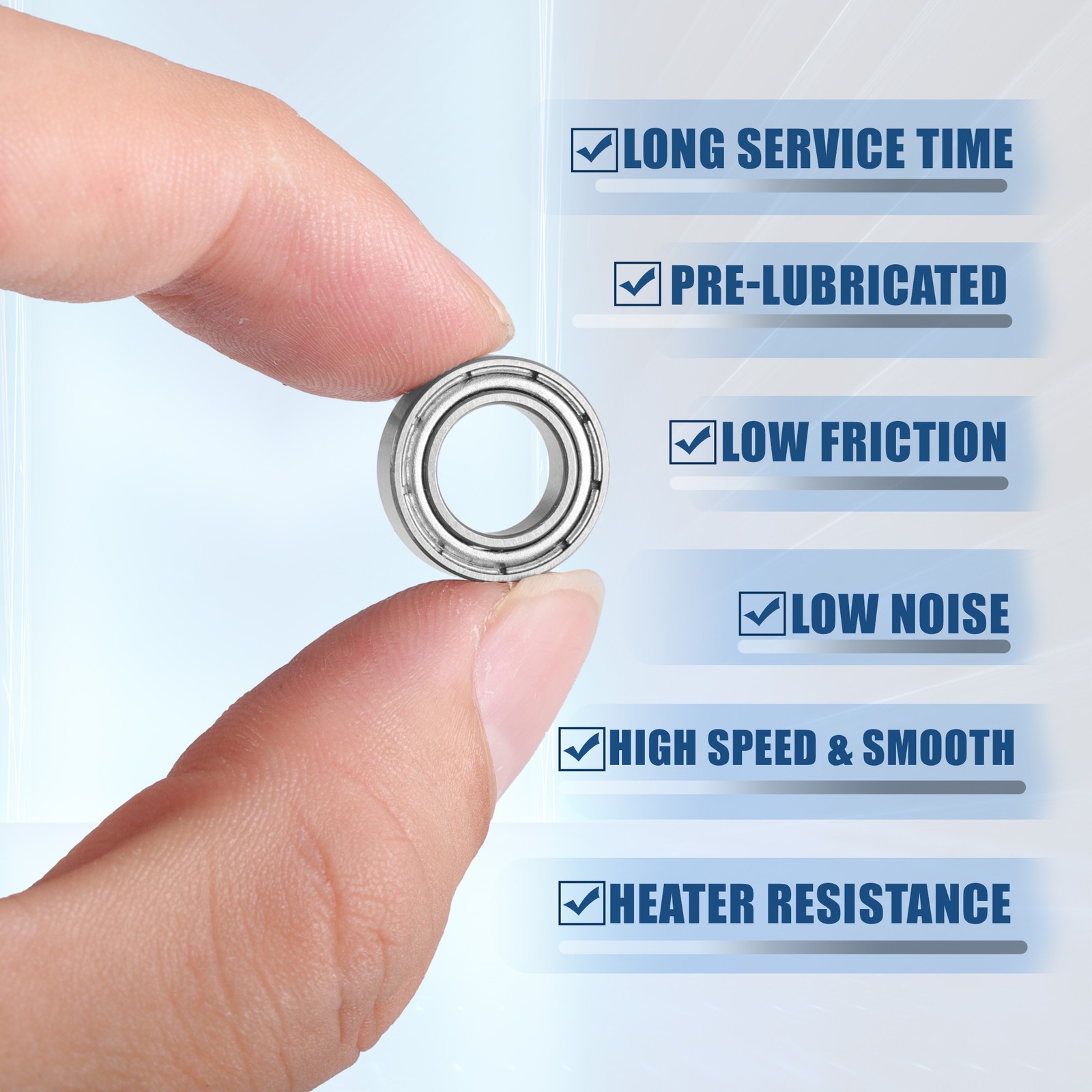 10 Pcs 8x14x4mm Car Double Metal Shield MR148ZZ Car Deep Groove Ball Bearings