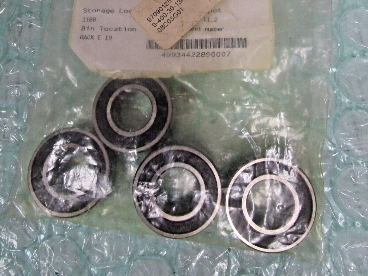 NEW LOT OF 4, 0-400-30-134-1, 6004 2RSH/LHT23 Ball Bearing