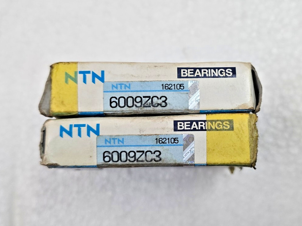 6009 ZC3 Deep Groove Ball Bearings 45x75x16mm NEW NTN JAPAN 6009ZC3 LOT OF 2pc