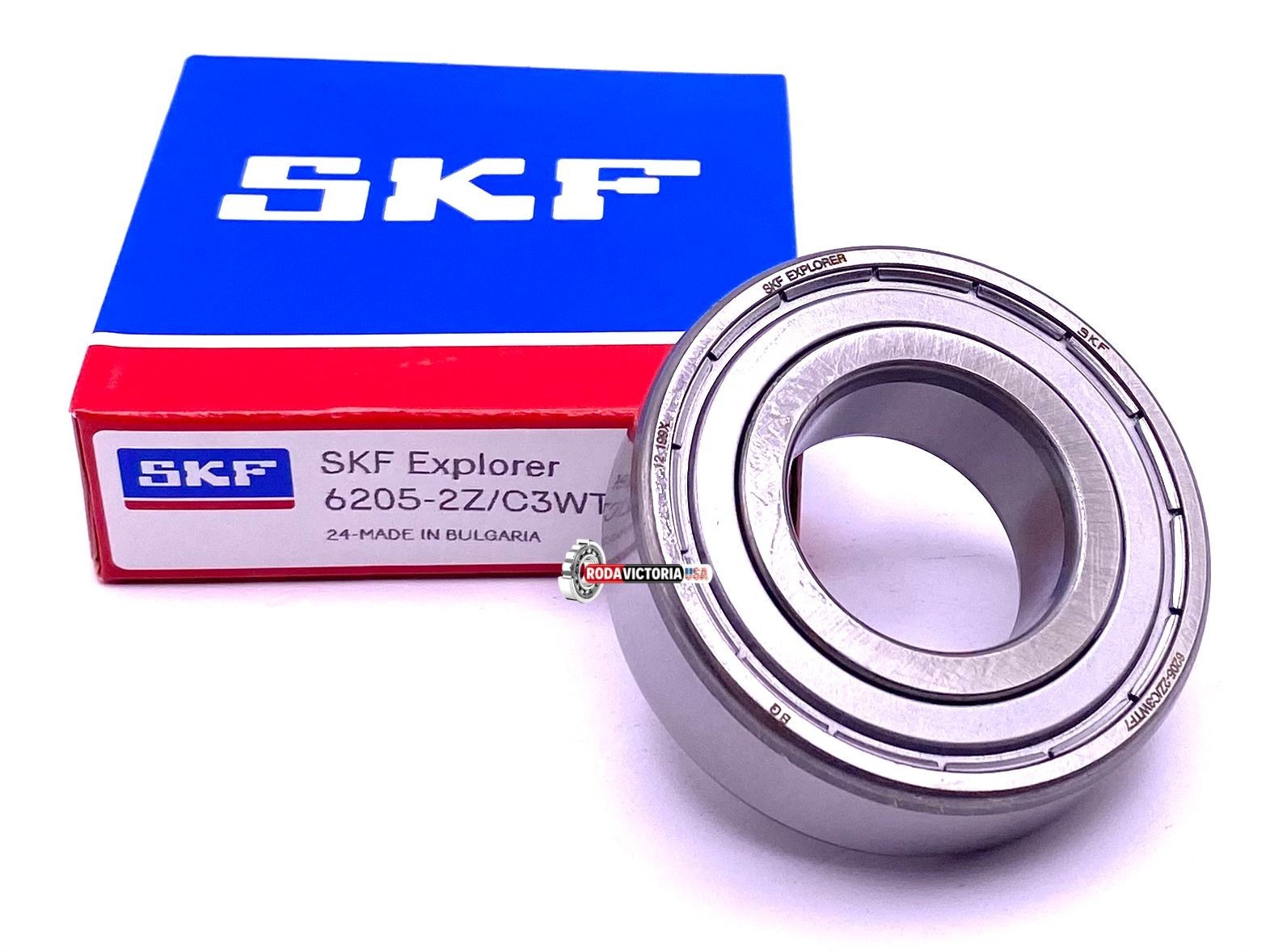 SKF 6205 ZZ C3 WT F7 Deep Groove Ball Bearing, Metal Shielded 25x52x15 mm