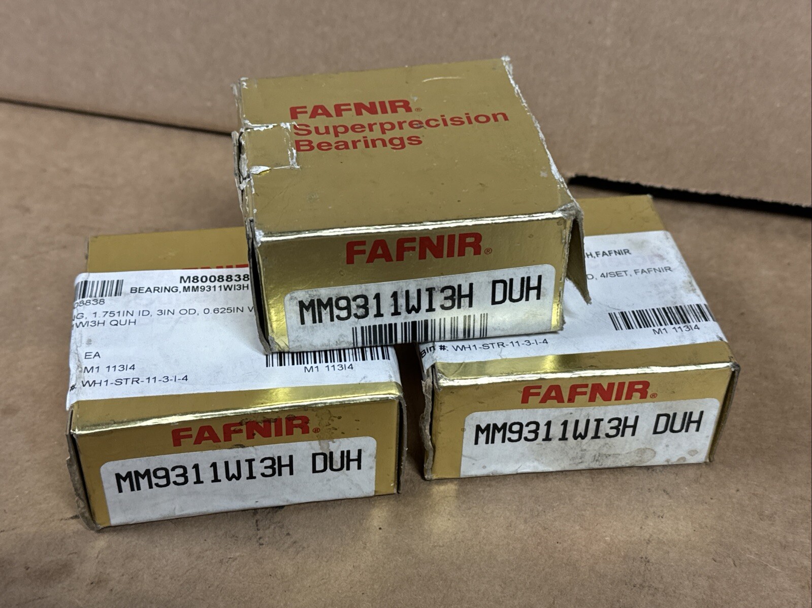 NEW FAFNIR MM9311WI3H DUH Superprecision Bearings 1.751”x3”x.625” MM9311WI3HDUH