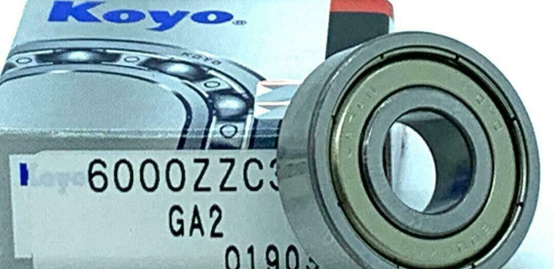 NEW KOYO 6000 ZZ C3 DEEP GROOVE BALL BEARING, METAL SHIELDED 10x26x8 mm