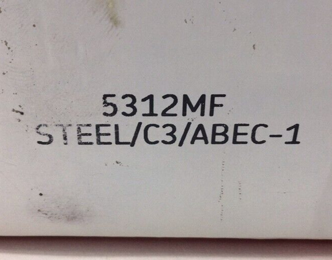 MRC 5312MF Angular Contact Bearing Double Row 60mm ID X 130mm OD X 54mm W